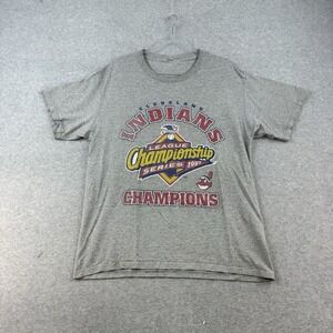 Vintage Cleveland Indians T Shirt L Lee Sport American League Champions 1997 MLB